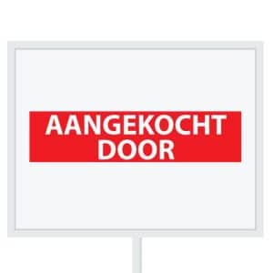 Reclameborden Totaal makelaarsstickers stickers voor makelaars Aangekocht door wit rood