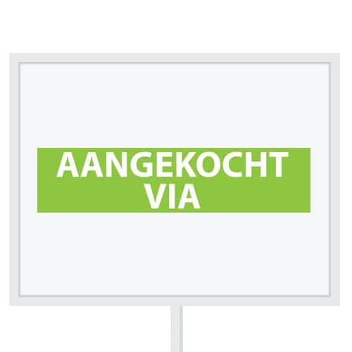 Reclameborden Totaal makelaarsstickers stickers voor makelaars Aangekocht via wit groen