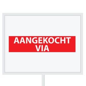 Reclameborden Totaal makelaarsstickers stickers voor makelaars Aangekocht via wit rood