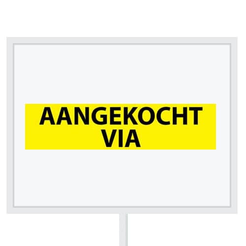Reclameborden Totaal makelaarsstickers stickers voor makelaars Aangekocht via zwart geel
