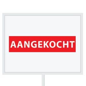 Reclameborden Totaal makelaarsstickers stickers voor makelaars Aangekocht wit rood