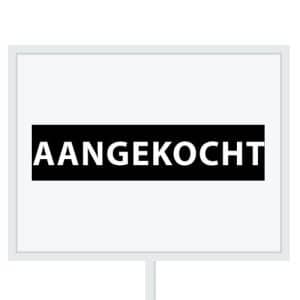 Reclameborden Totaal makelaarsstickers stickers voor makelaars Aangekocht wit zwart