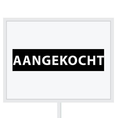 Reclameborden Totaal makelaarsstickers stickers voor makelaars Aangekocht wit zwart