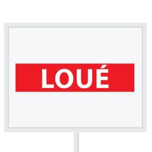 Reclameborden Totaal makelaarsstickers stickers voor makelaars Loue wit rood