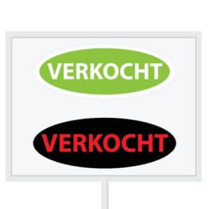 Reclameborden Totaal makelaarsstickers stickers voor makelaars Maatwerk sticker model B
