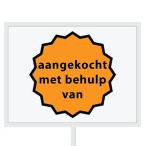 Reclameborden Totaal makelaarsstickers stickers voor makelaars Maatwerk sticker model D