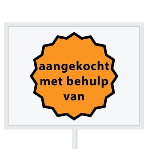 Reclameborden Totaal makelaarsstickers stickers voor makelaars Maatwerk sticker model D