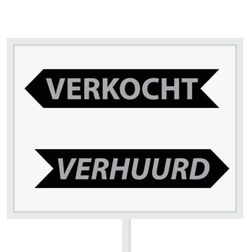 Reclameborden Totaal makelaarsstickers stickers voor makelaars Maatwerk sticker model K