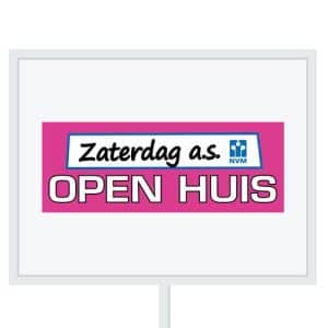 Reclameborden Totaal makelaarsstickers stickers voor makelaars NVM open huizen dag aanstaande zaterdag
