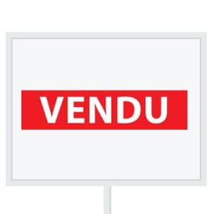 Reclameborden Totaal makelaarsstickers stickers voor makelaars Vendu wit rood