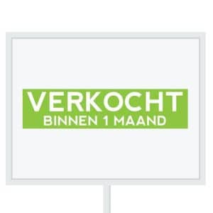 Reclameborden Totaal makelaarsstickers stickers voor makelaars Verkocht binnen 1 maand wit groen