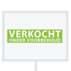Reclameborden Totaal makelaarsstickers stickers voor makelaars Verkocht onder voorbehoud wit groen