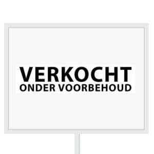Reclameborden Totaal makelaarsstickers stickers voor makelaars Verkocht onder voorbehoud zwart wit