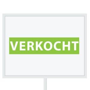 Reclameborden Totaal makelaarsstickers stickers voor makelaars Verkocht wit groen