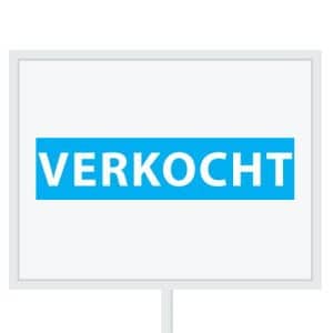Reclameborden Totaal makelaarsstickers stickers voor makelaars Verkocht wit licht blauw
