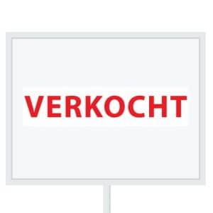 Reclameborden Totaal makelaarsstickers stickers voor makelaars Verkocht wit rood