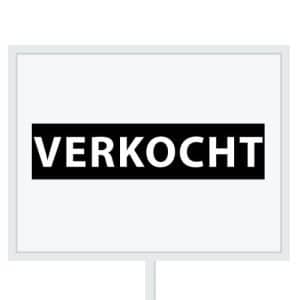 Reclameborden Totaal makelaarsstickers stickers voor makelaars Verkocht wit zwart