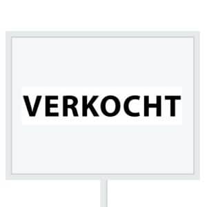 Reclameborden Totaal makelaarsstickers stickers voor makelaars Verkocht zwart wit