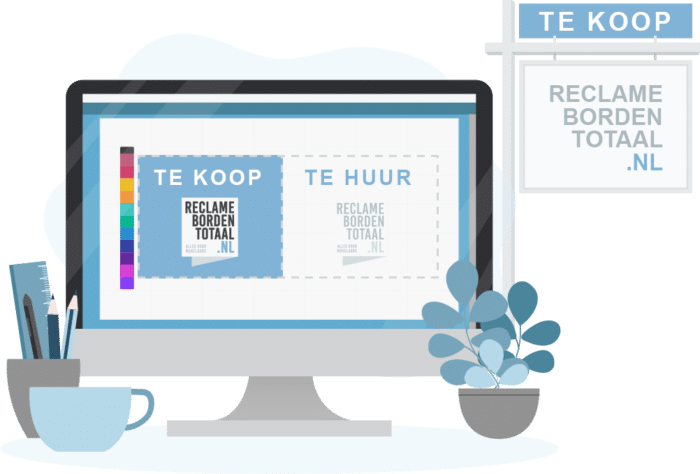 Reclameborden Totaal opvallende makelaarsborden of aangepaste huisstijl e1563996246599
