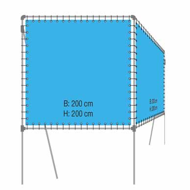 Vrijstaand V frame 200x200 compress