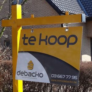 makelaarspaal, tuinpaal, immobord tuinimmobord