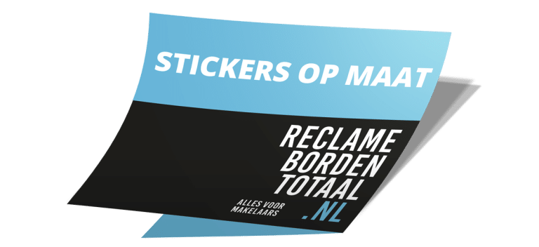 Reclameborden Totaal maatwerkstickers stickers op maat alles voor makelaars Grootste assortiment makelaarsproducten