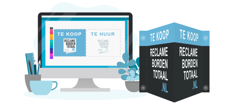 makelaarsborden, v-borden, en verkochtstickers