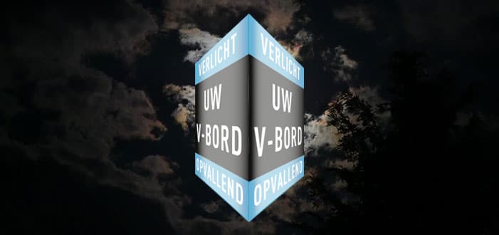 verlicht v bord