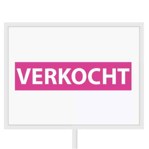 verkocht sticker magenta