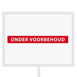 Reclameborden Totaal verkocht stickers set voor makelaars rood wit
