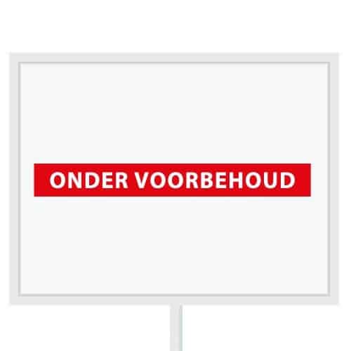 Reclameborden Totaal verkocht stickers set voor makelaars rood wit