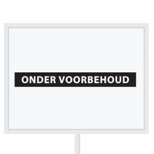 Reclameborden Totaal verkocht stickers set voor makelaars zwart wit