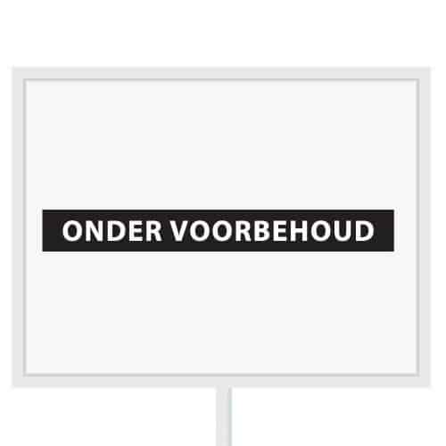 Reclameborden Totaal verkocht stickers set voor makelaars zwart wit