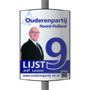 Verkiezings Lantaarn paal bord 100 x 140 A1 300x300 1