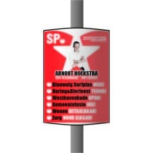 Verkiezings Lantaarn paal bord 70 x 100 A1 300x300 1