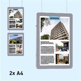 LED Raampresentatie A4 staand 2 Reclameborden Totaal