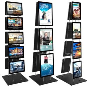 Vitrinemedia vrijstaande LED Displays op stalen voet