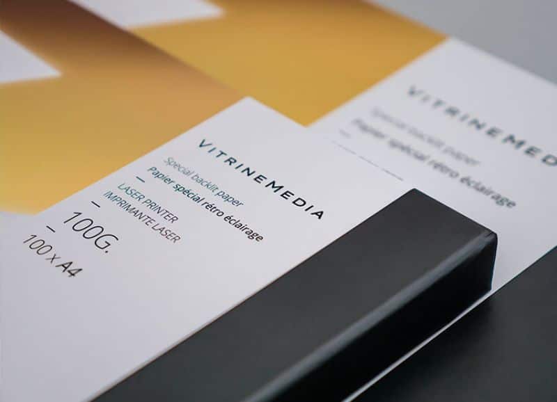 VitrineMedia Backlit papier geschikt voor fraaie prints te maken voor een LED raampresentatie
