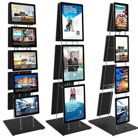 Vitrinemedia vrijstaande LED Displays op stalen voet