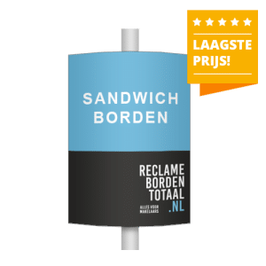 Sandwichborden, lantaarnpaalborden voor evenementen