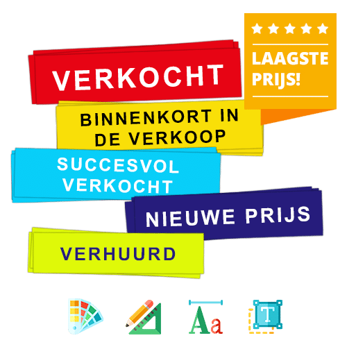 Reclameborden Totaal verkocht stickers voor makelaars